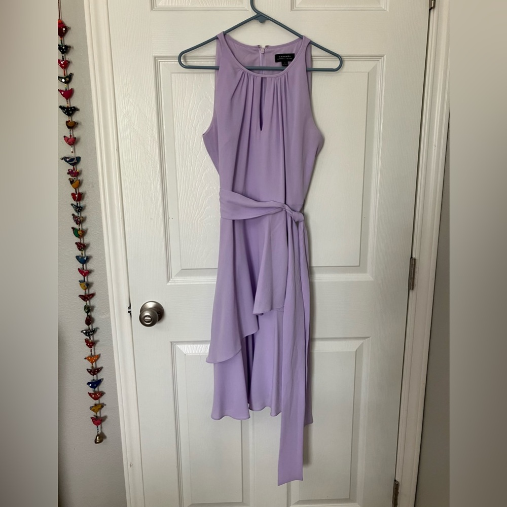 Tahari Lavender Halter Dress